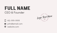 Beauty Wellness Wordmark Business Card