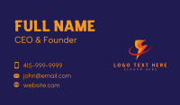 Lightning Voltage Electrician Business Card