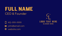 Luxury G & L Monogram Business Card Design