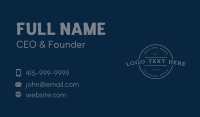 Hipster Generic Wordmark Business Card