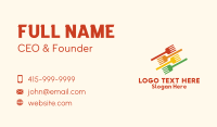 Diagonal Fork Placement Business Card
