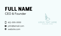 Blue Feather Quill Business Card