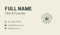 Natural Cannabis Plant Business Card Design