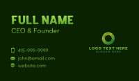 Eco Agriculture Circle Letter O Business Card Design