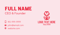 Geometric Pink Rose Business Card Design