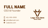 Geometric Minimalist Buffalo Business Card