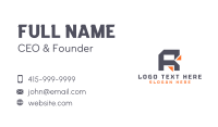 Industrial Triangle Letter R Business Card