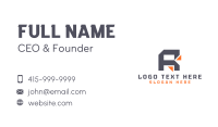 Industrial Triangle Letter R Business Card Design