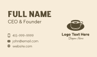 Brown Heart Coffee Froth Business Card Design