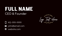 Elegant Script Brand Business Card