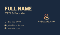 Orange Ampersand Typography Business Card