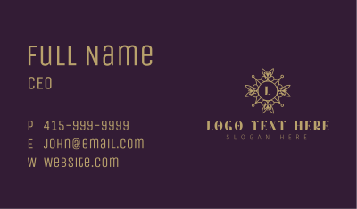 Luxury Mandala Lettermark Business Card