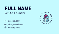 Sprinkle Cupcake Dessert Business Card