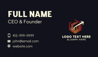 Geometric Cube Arrow Business Card