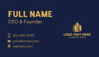 Gold Apartment Building Architecture Business Card