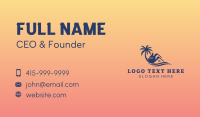 Palm Tree Beach House Business Card Design