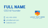 Colorful Digital Shield  Business Card