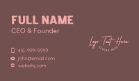 Cursive Business Wordmark Business Card