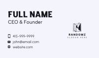 Media Advertising Firm Letter M Business Card