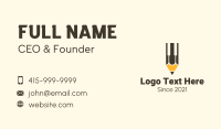 Pencil Piano Keys Business Card