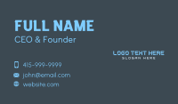 Generic Startup Wordmark Business Card