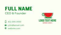 Watermelon Drink Cup Business Card Design