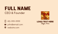 Autumn Dry Leaves Business Card Design