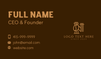 Gold Letter N Coffee  Business Card Design