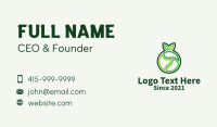 Green Outline Fruit  Business Card Design