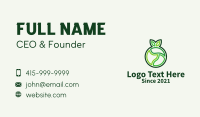 Green Outline Fruit  Business Card