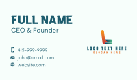 Gradient Freight Letter L Business Card Design