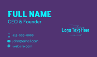 Software Circuit Wordmark Business Card Design