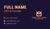 Orange Crown Envelope Business Card Design