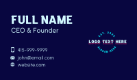Retro Digital Wordmark Business Card