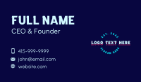 Retro Digital Wordmark Business Card Design