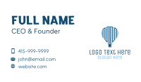 Blue Hot Air Balloon Tech Business Card Design