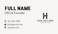 Simple Wave Letter H Business Card Design