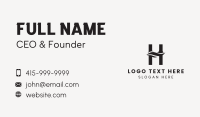 Simple Wave Letter H Business Card