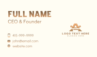 Elegant Pillar Boutique Letter A Business Card