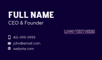 Neon Cyber Wordmark  Business Card