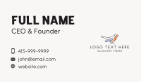 Monoline Cardinal Bird Business Card