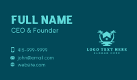 Ocean Palm Tree Home Business Card