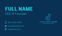 Blue Minimalist Whale Business Card Design