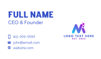 Messaging App Letter M Business Card Design