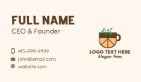 Orange Plant Cup Business Card