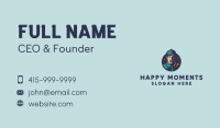 Happy Man Emblem  Business Card Image Preview