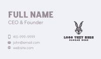 Cartoon Rabbit Mascot Business Card Design