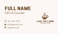 Aroma Coffee Cup Business Card Design