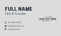 Artistic Handwritten Wordmark Business Card Design