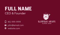 Bear Ramen Bowl Business Card